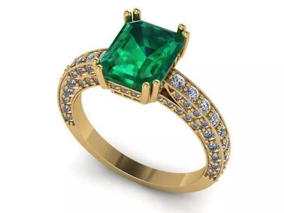 Ring Emerald Diamond
