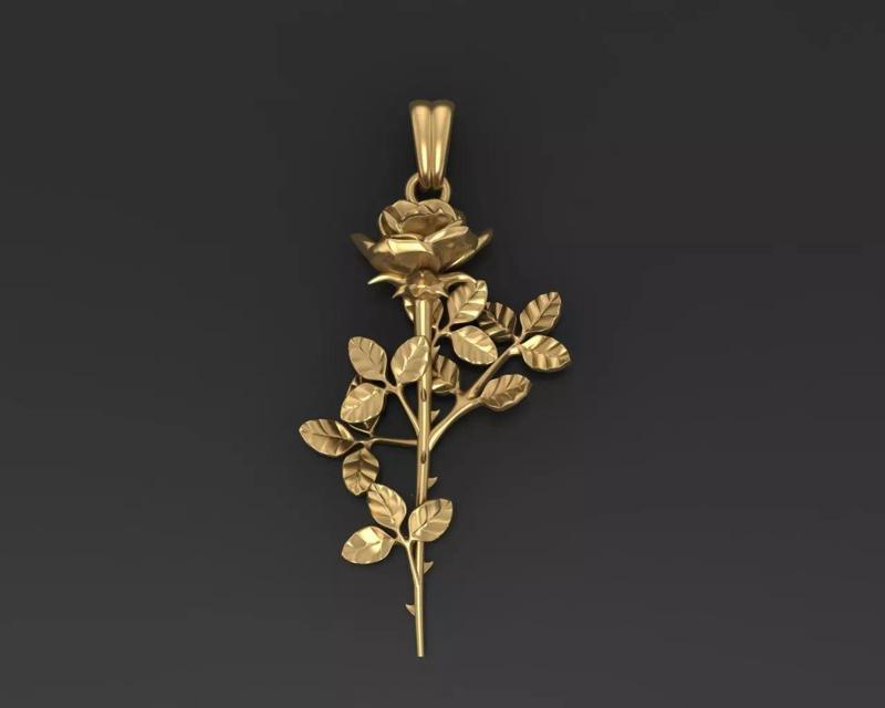 Rose flower pendant