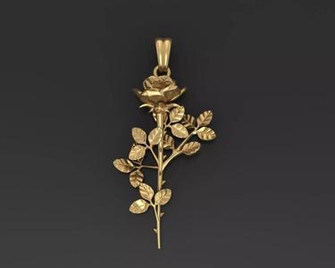 Rose flower pendant