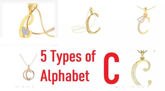 Letter Alphabet-C pendant 3dm stl render detail