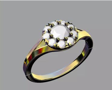 diana ring 4mm central stone