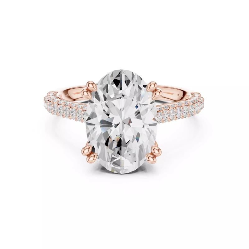 Double Claw Prong Oval Cut Diamond Engagement Ring 3DM STL Video