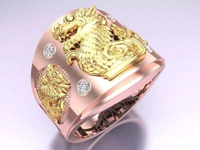 Dragon Ring - Mens Ring - N1128
