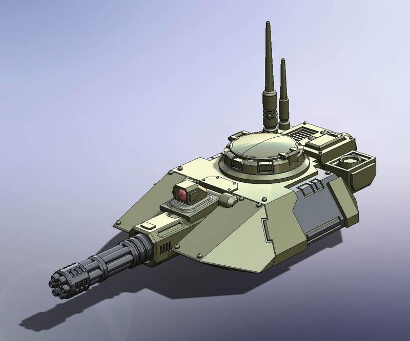 MINIGUN TURRET "V.W. TALOS" PATTERN FOR REPULSOR 28MM