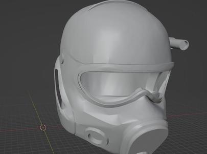Helmet with gas mask