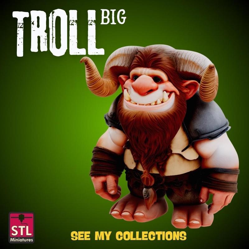 Gentle Giant – STL File Chibi Troll Warrior – Fantasy Collectible Model
