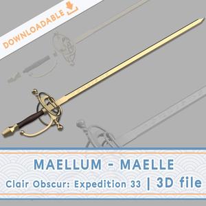 Maellum sword for Clair Obscur Expedition 33 cosplay | 3D file