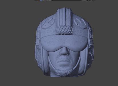 Rebels Pilot Star Wars the force Unleashed Bust Head, and Vase for 3d printing