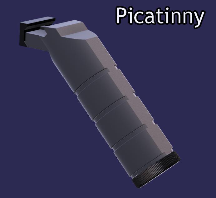 Picatinny B-25U RK-1 RK-2 ZENITCO STYLE 45 DEGREE GRIP WITH STORAGE