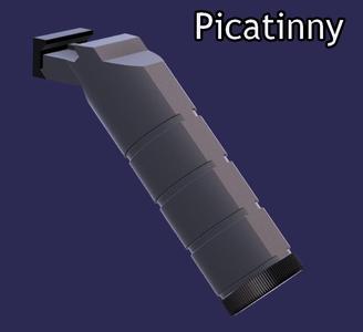 Picatinny B-25U RK-1 RK-2 ZENITCO STYLE 45 DEGREE GRIP WITH STORAGE