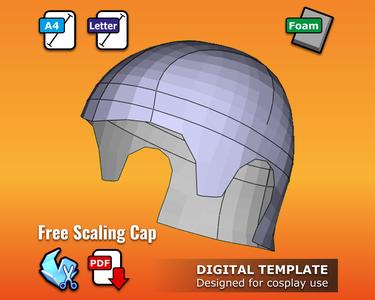 Scaling Cap for MythMesh Wigs - Pepakura 3D Template