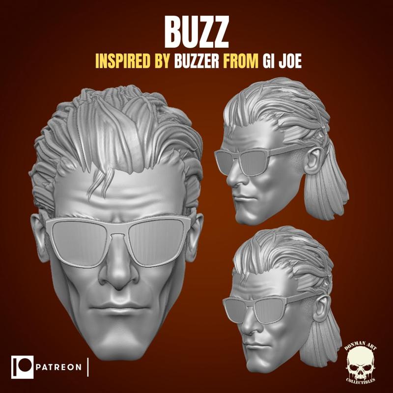 Buzz head for action figures