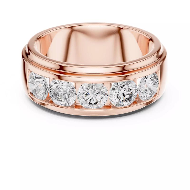 Five Stone Diamond Channel Set Engagement Ring 3DM STL Video