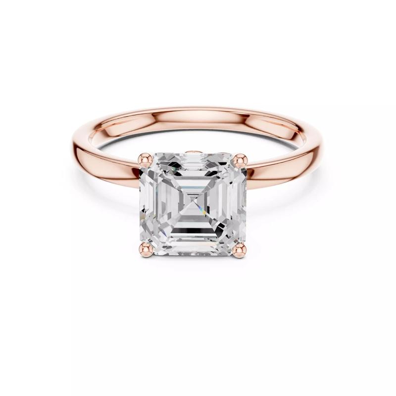 Flower Basket Asscher Cut Diamond Engagement Ring 3DM STL Video