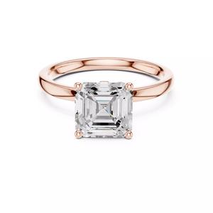 Flower Basket Asscher Cut Diamond Engagement Ring 3DM STL Video