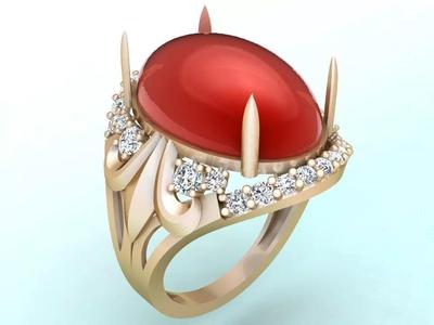 Gemstone Rings - Oval stone ring - Womens Rings