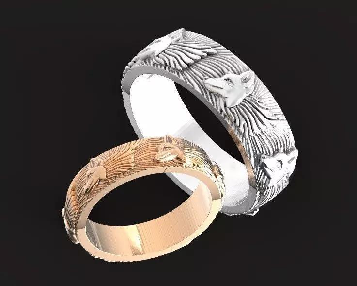 Fox  ring  woman and man wedding ring 762