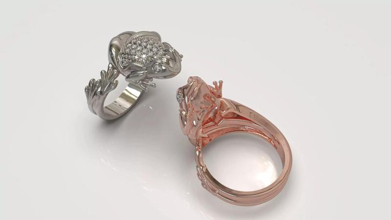 Frog Diamond Ring