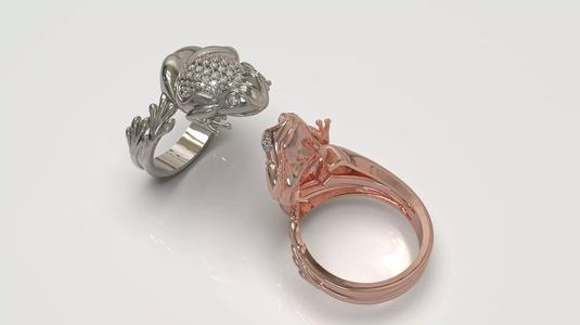 Frog Diamond Ring
