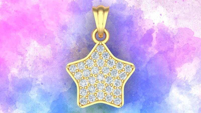 Five pointed star - Star pendant - Womens pendant - N917247