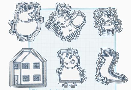 Peppa Pig cookie cutter - Peppa Pig cookie cutter/stamp