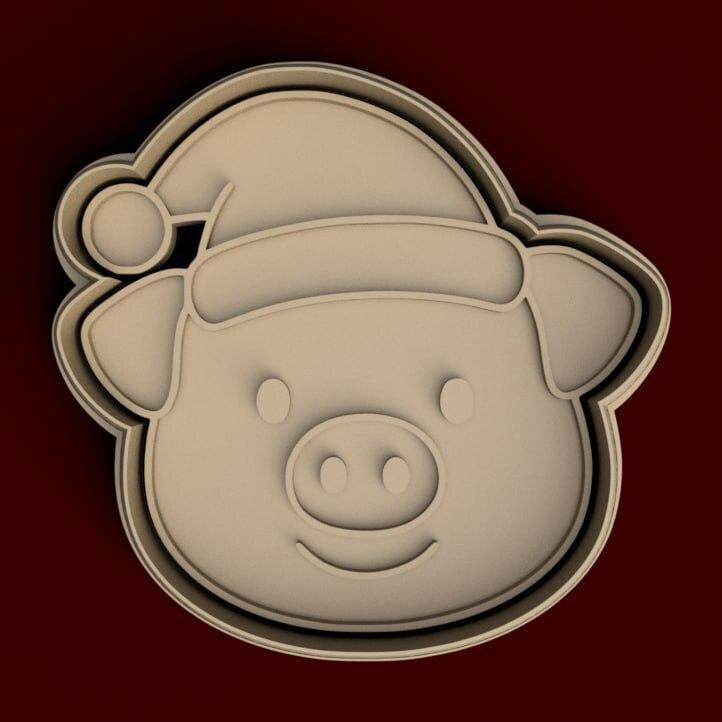 christmas pig cookie cutter - christmas pig cookie cutter - chancho navideño