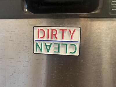 Dishwasher Clean/Dirty Sign
