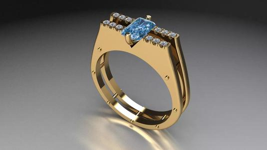 Ring with stones Printing Model