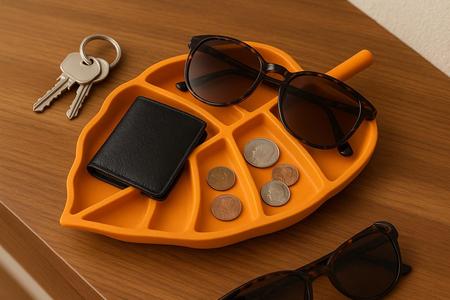 Autumn Leaf Catch-All Tray – 3D Printed Decorative Organizer
