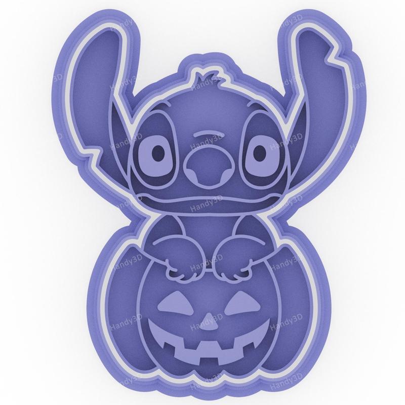 Stitch Inside Pumpkin Cookie Cutter - 9 cm