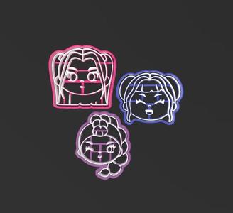 K-POP Demon hunters, the K-Pop Warriors, Cookie Cutters Set 90 mm