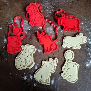 Capybara Cookie Cutter Bundle - 4 STL Files + Stamps + Handles (Balloon, Bow, Orange & Classic)