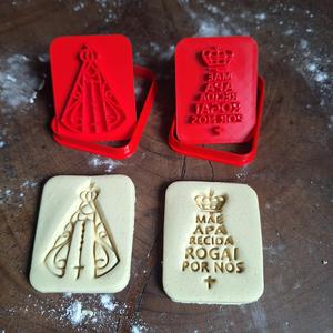 Our Lady of Aparecida Cutter and Stamp Kit - Religious Cookies - STL for 3D Printing