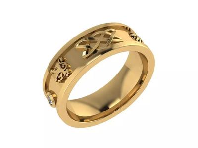 Ring081 celtic wedding ring gold