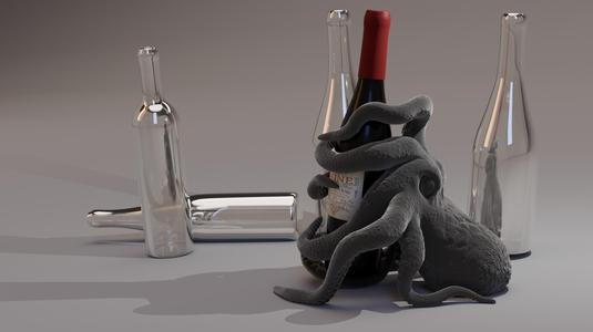 Octopus wine bottle holder