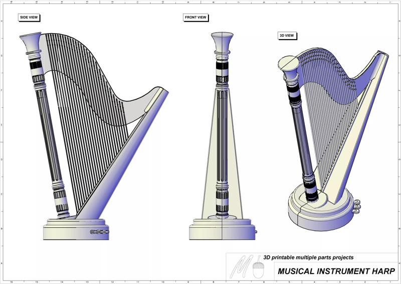 Musical instrument Harp