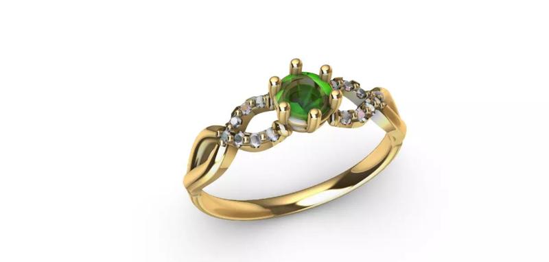 Anillo solitario para dama-mujer -v-