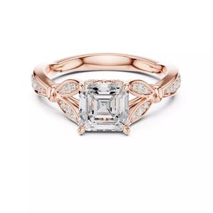 Asscher Cut Diamond Engagement Wedding Ring 3DM STL Video