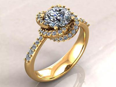Bud Rose Ring 1ct