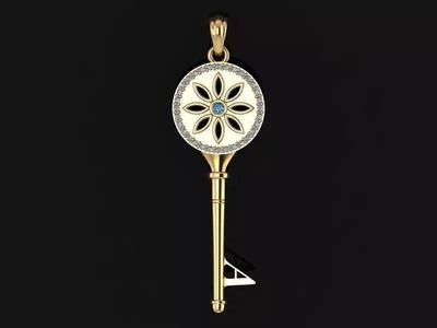 Key pendant letter A