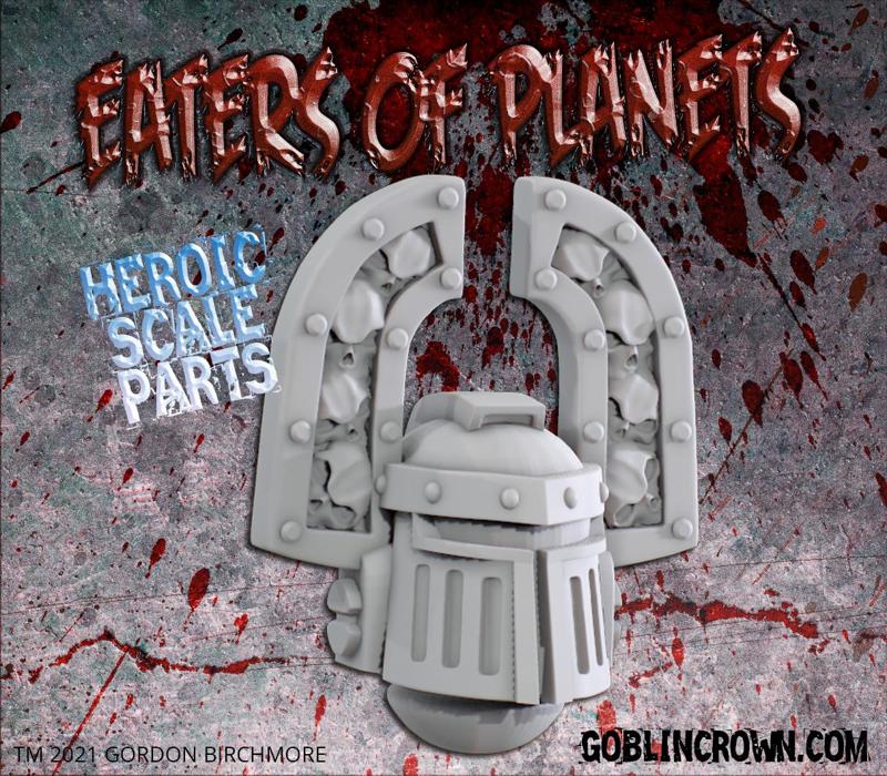 Eaters of Planets Grill Helm with skulls