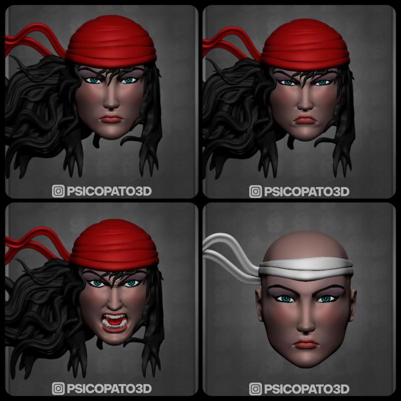 Elektra Head Pack for Marvel Legends
