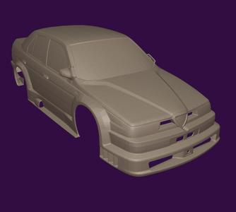 RC BODY ALFA ROMEO 155 DTM TI V6 2.5 3D STL PRINT