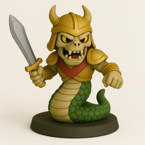 Chibi Creatures - Naga Warrior