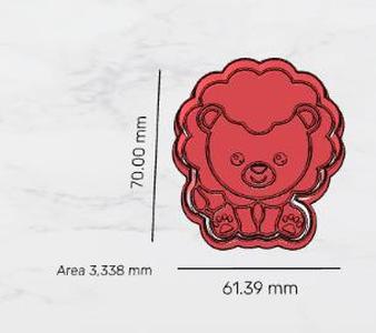 Cute baby lion 1 cutter and stamp