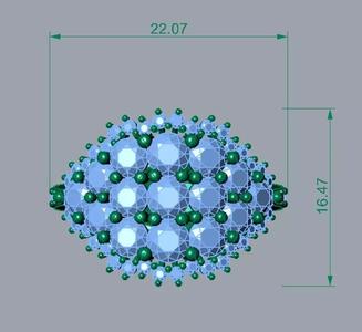 Ready to Print Cluster Diamond Ring  3DM and STL Files