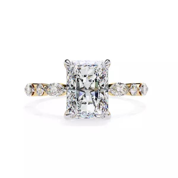 Printable 3D jewelry model of Solitaire Lady Ring with Diamond