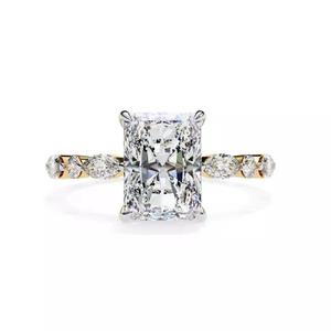 Printable 3D jewelry model of Solitaire Lady Ring with Diamond