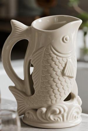 Ceramic Koi Pitcher