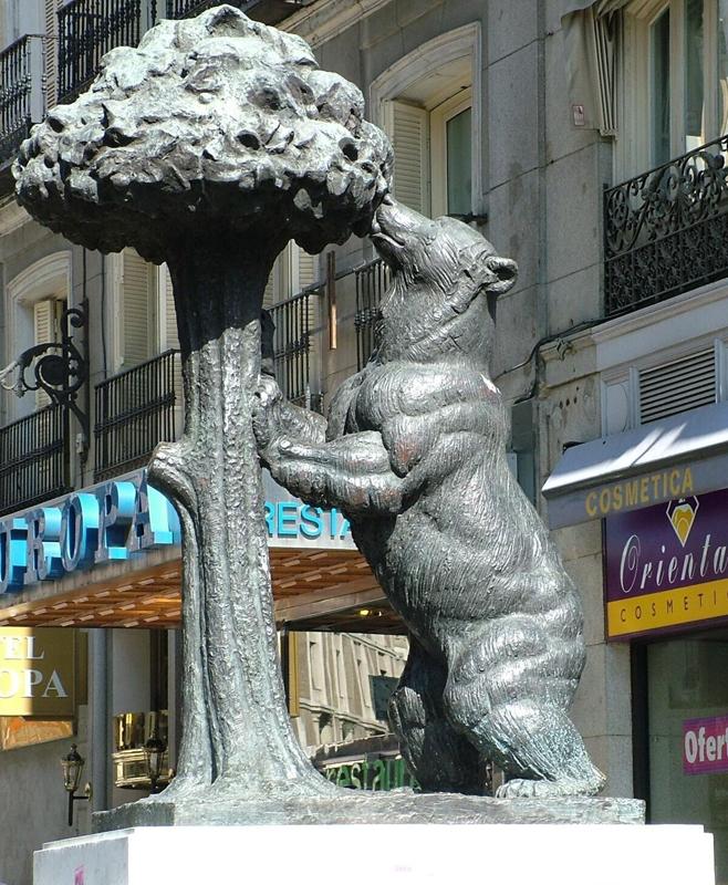 BEAR AND STRAWBERRY TREE STATUE